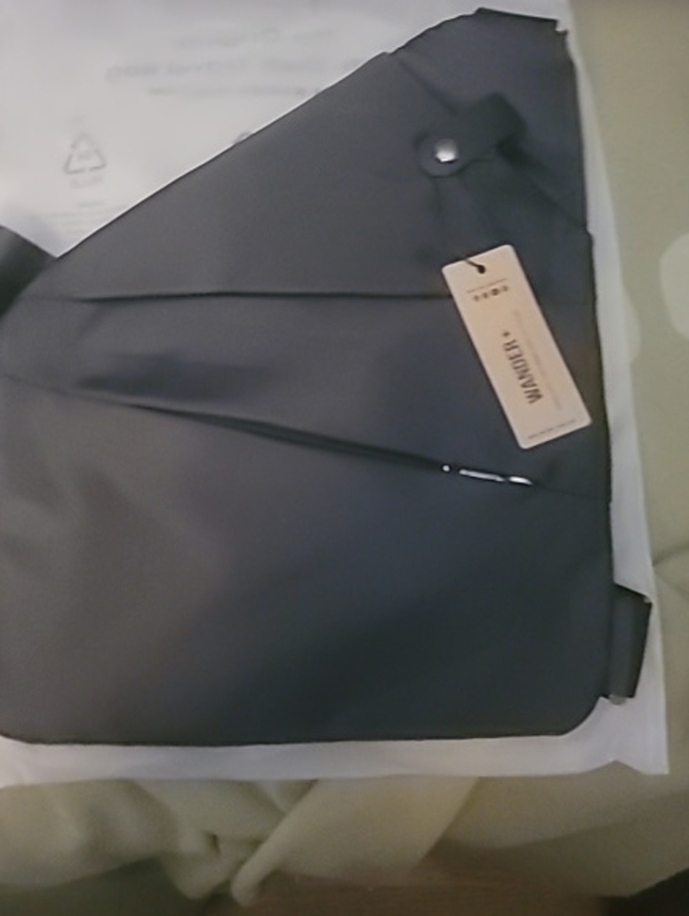 Wandra + Unisex Black Sling Bag - Waterproof Travel Crossbody